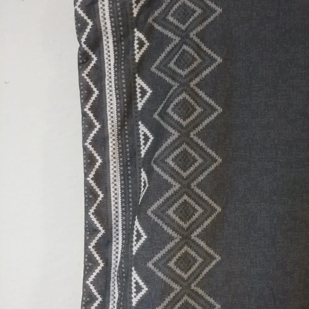 Native Print Gray Pillow Cover 30